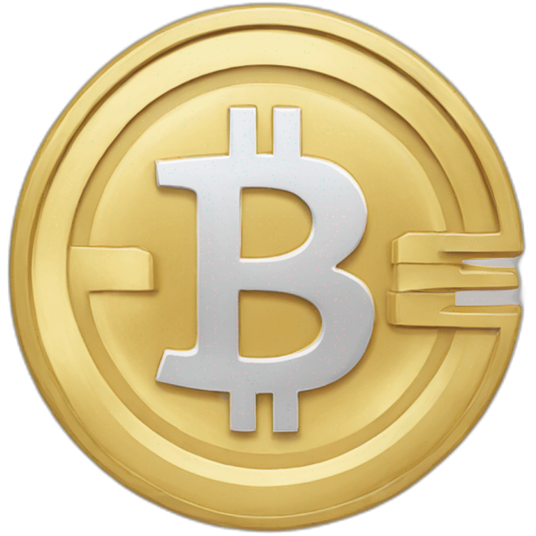 Bitcoin pièce en or emoji