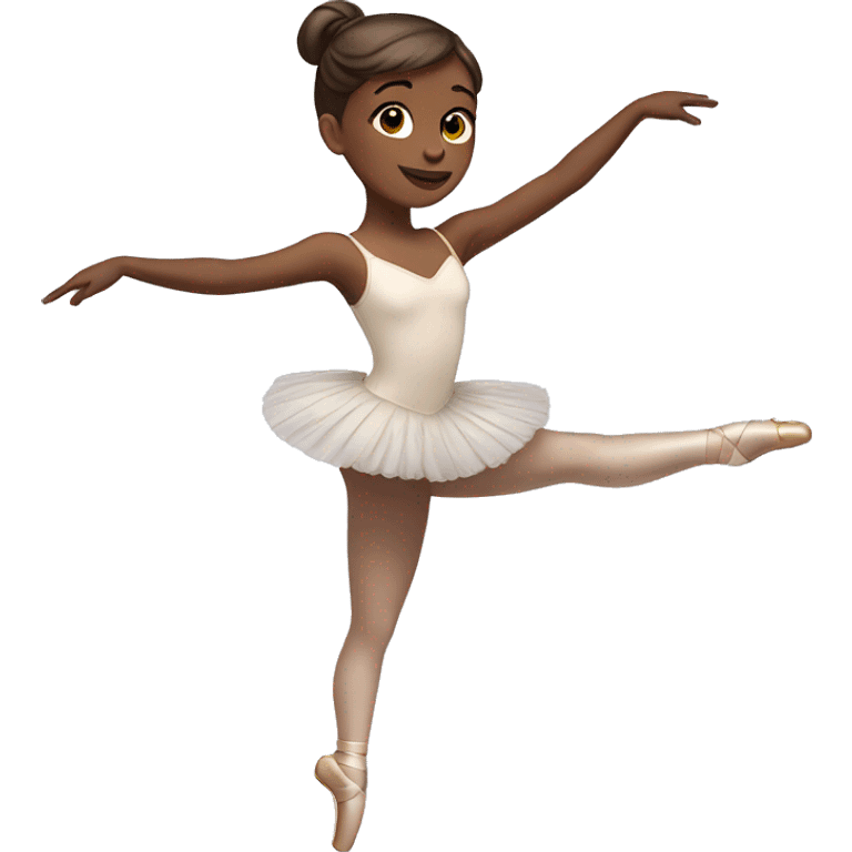 Ballet dancer with brown hair  emoji