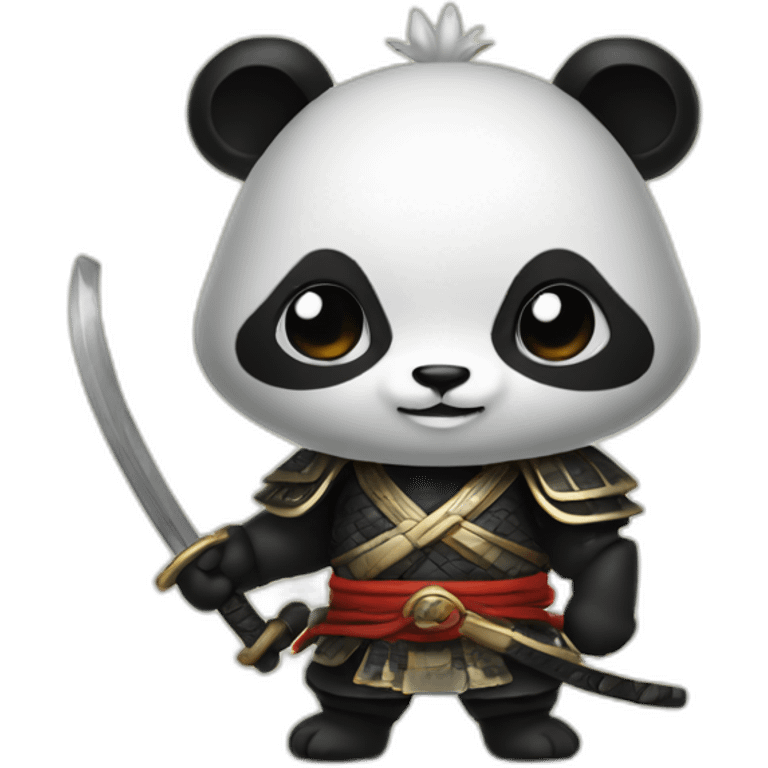 Panda samurai emoji