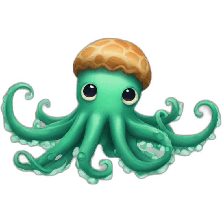 cute kraken hungry emoji