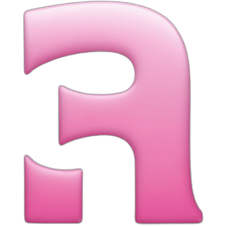 Capital N letter with pink colour emoji