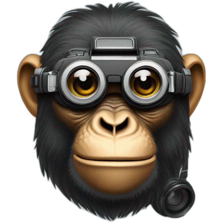 ape with camera goggles emoji