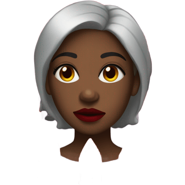 Black person with lipstick emoji