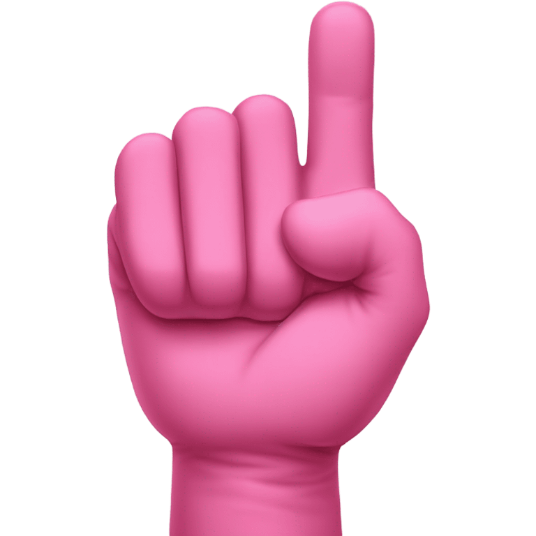 the hand that shows the rock sign and covered in pink bangage  emoji