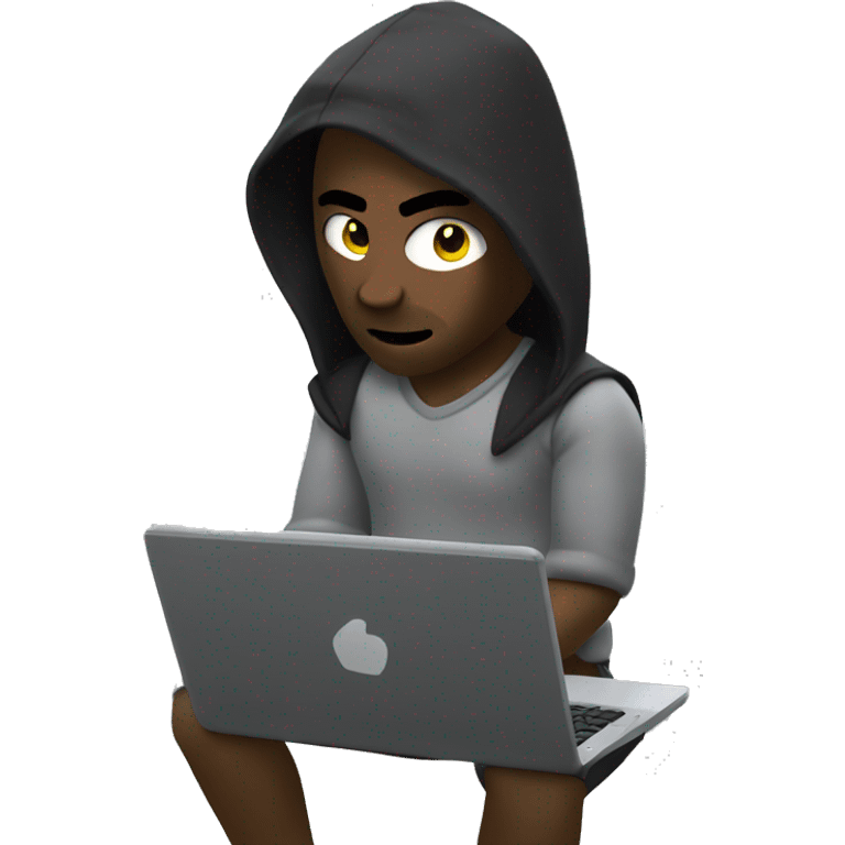 a man using the roblox cheat "thrax external" on his laptop emoji