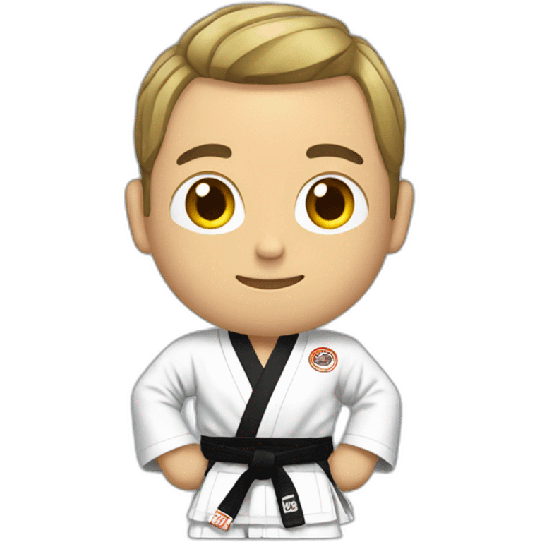 Man wearing jiu-jitsu kimono emoji