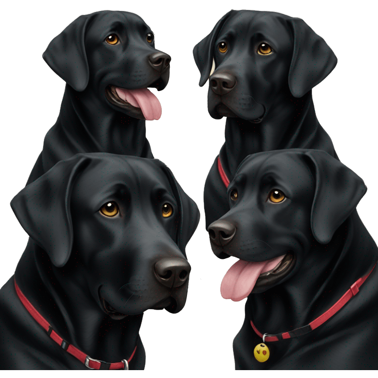 2 black Labradors emoji