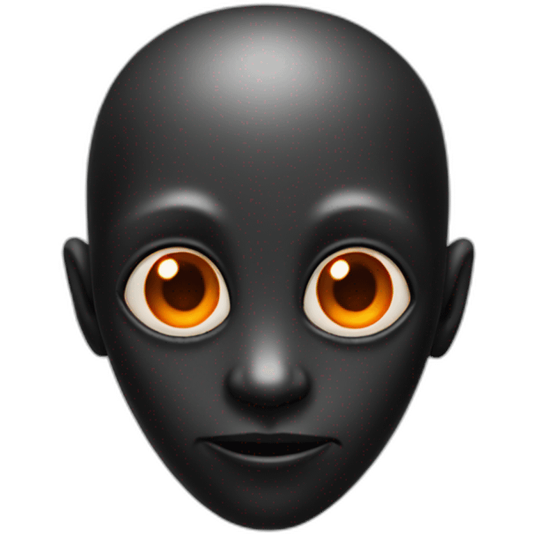 alien black with orange details emoji