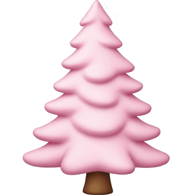 pastel pink christmas tree emoji