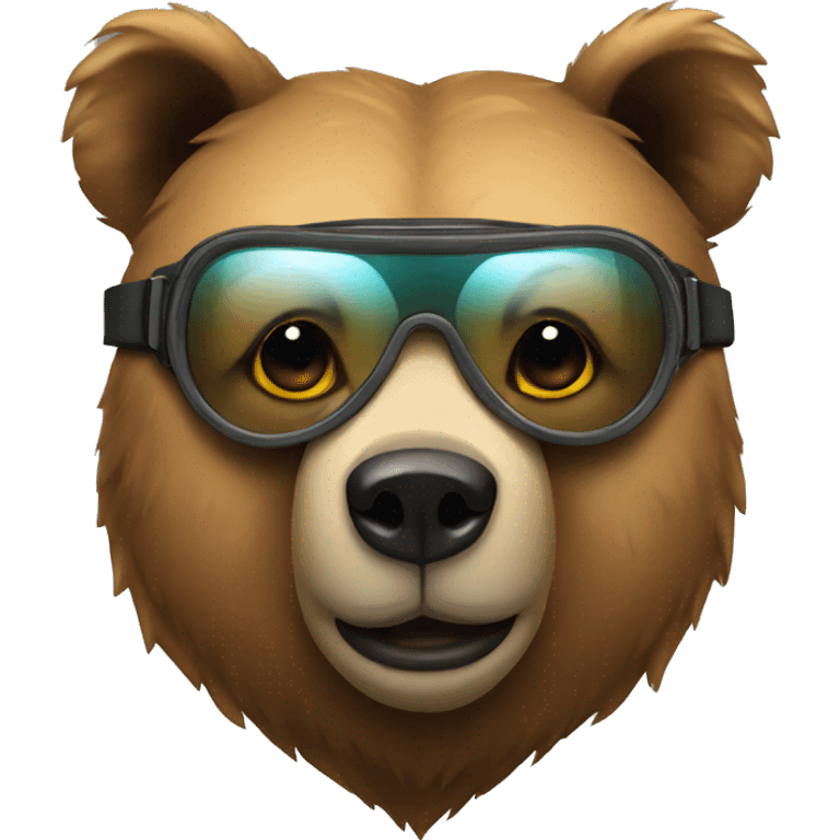 Bear with goggles emoji