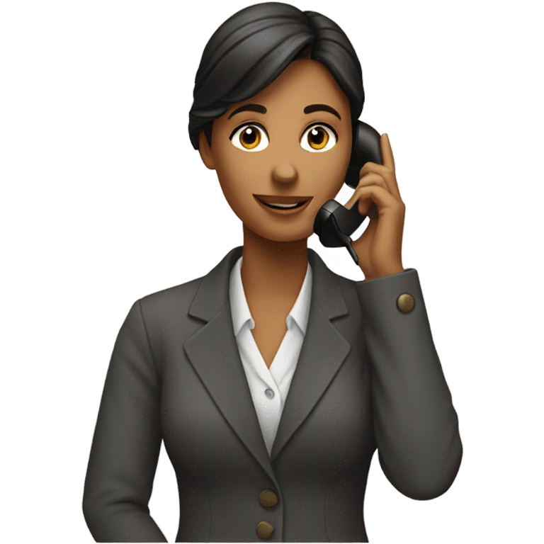 Woman in a call emoji