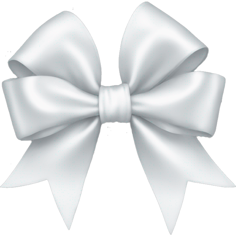 white satin bow emoji