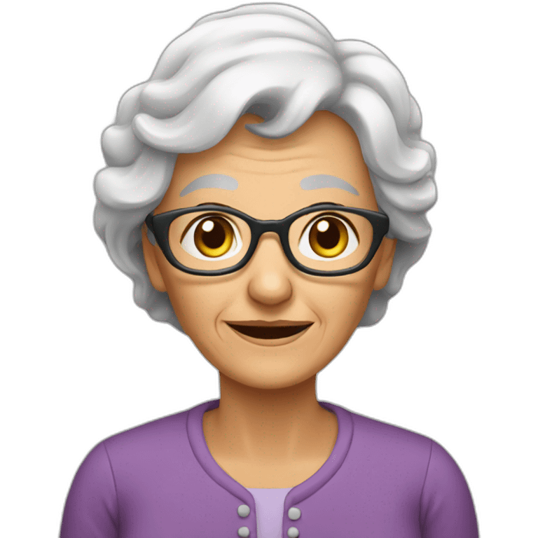 Elderly woman emoji