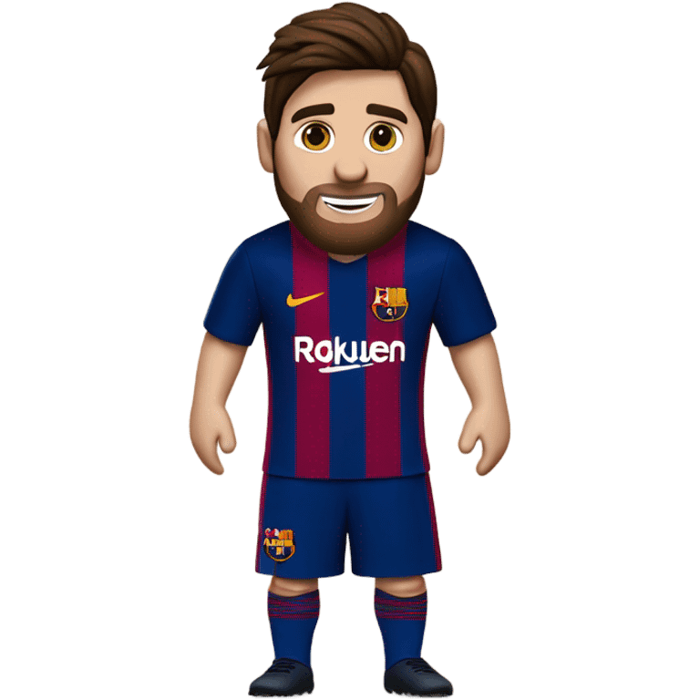 emoji de messi sous le fc barcelone emoji