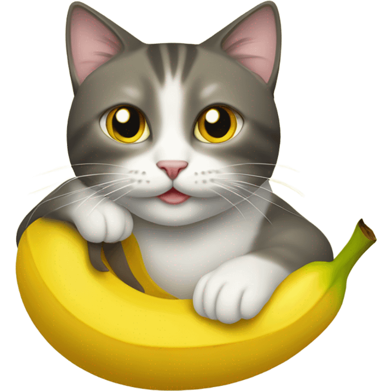 Cat inside banana peel emoji