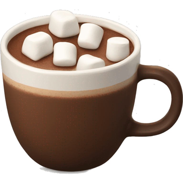 hot chocolate whit mini marshmallow  emoji