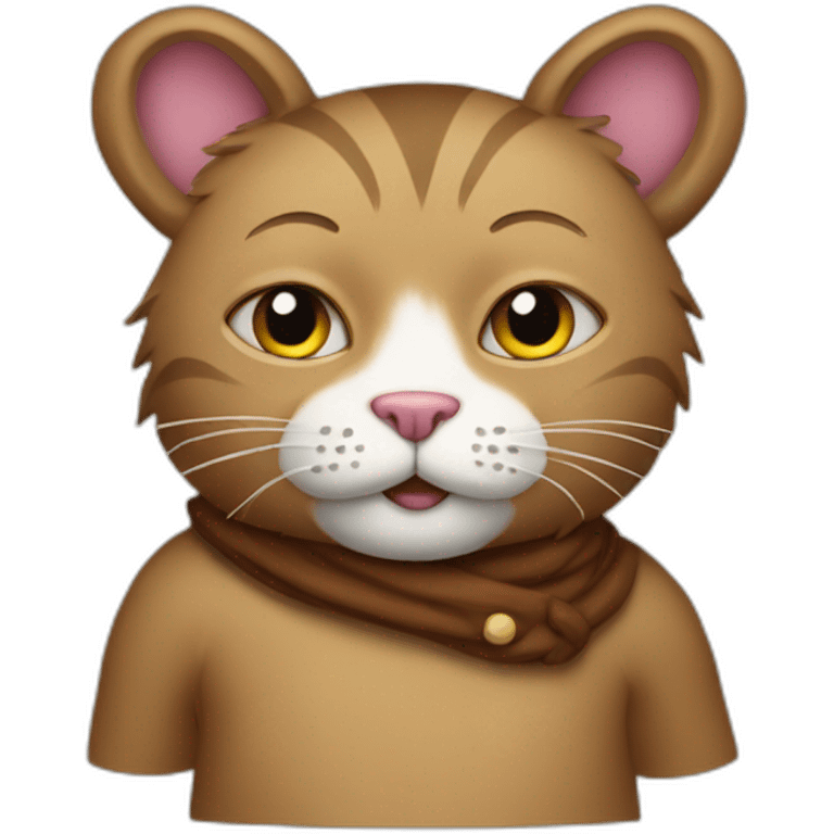 A cat in a bear's clothing emoji