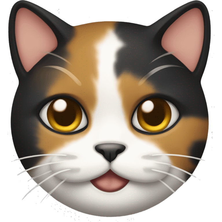 Calico cat with mustache emoji