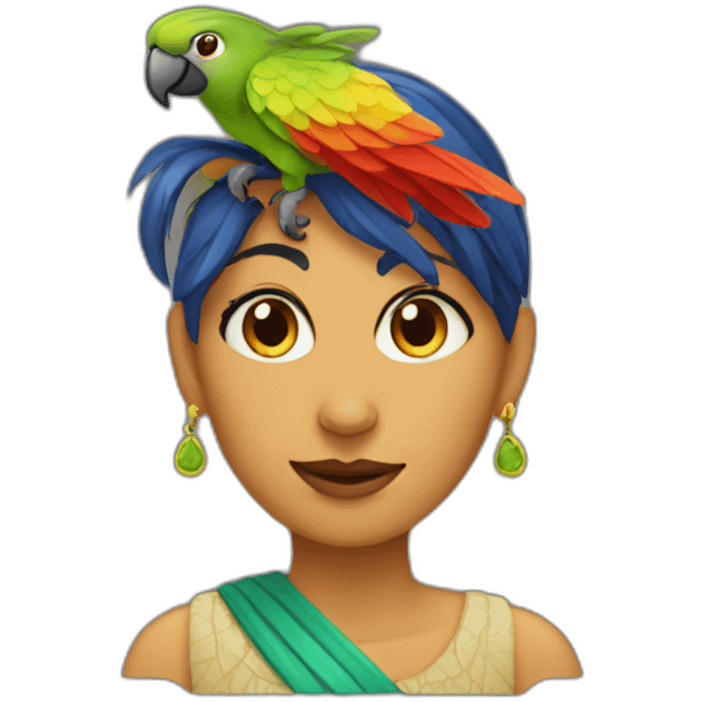 Parrot woman emoji