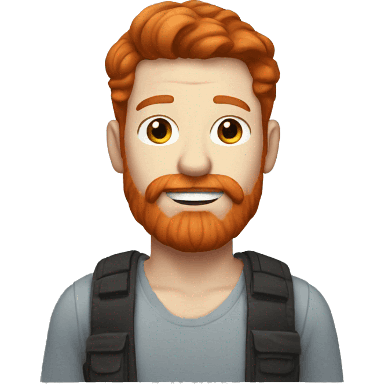 Redhead man with short hair and red beard and mustache with pale skin and freckles emoji