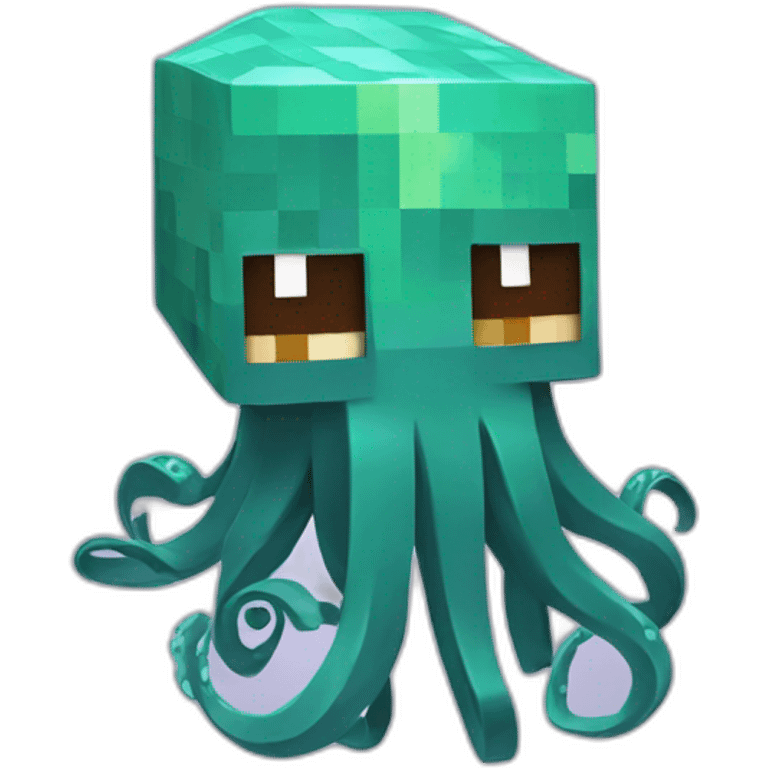 squid playing minecraft emoji