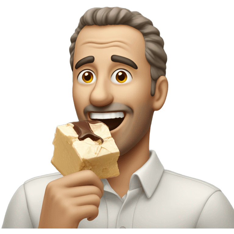 Man eating fudge emoji