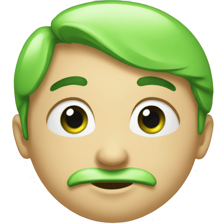 one green realistic sphère emoji