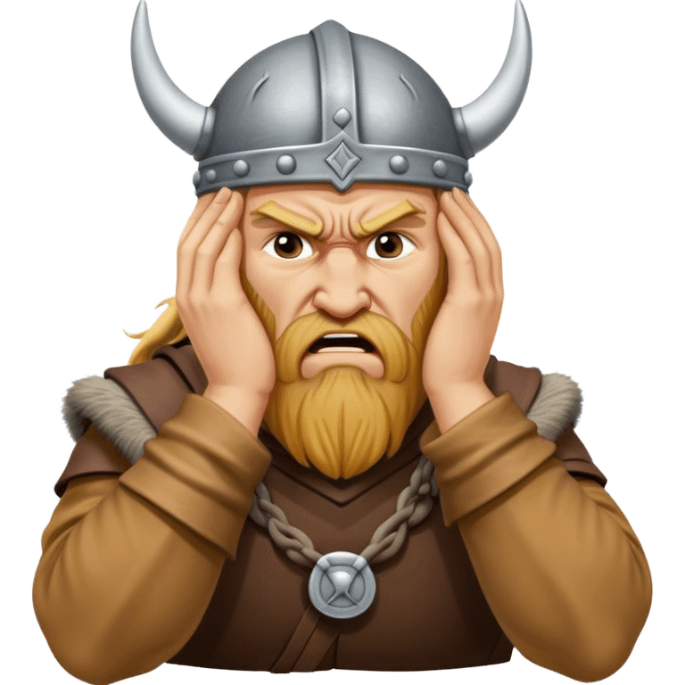 danish viking facepalm realistic emoji