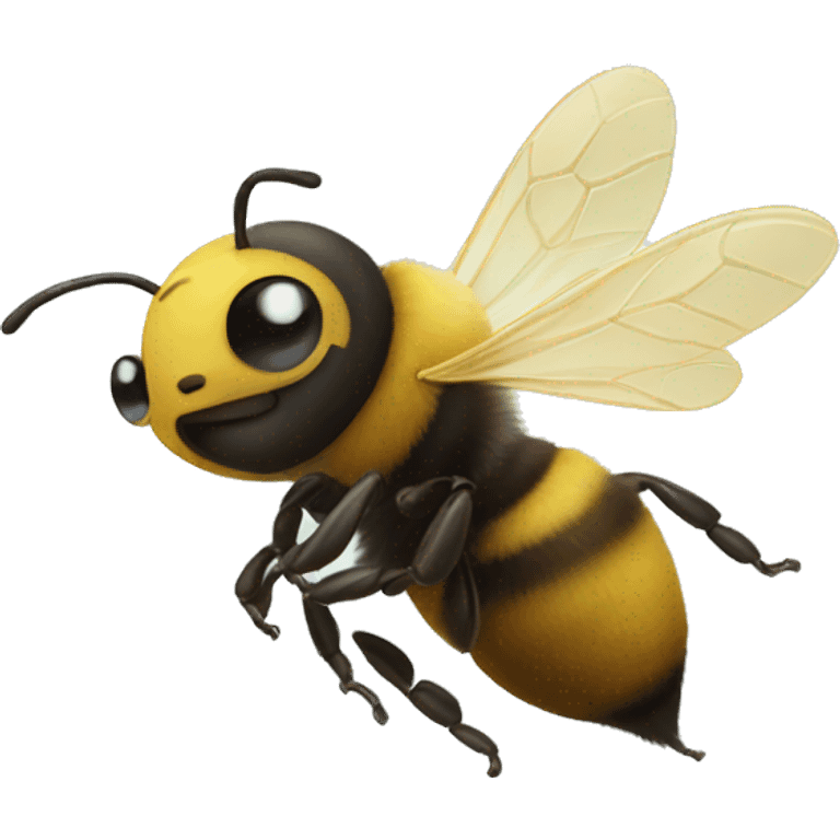 A bee flying in a bay emoji