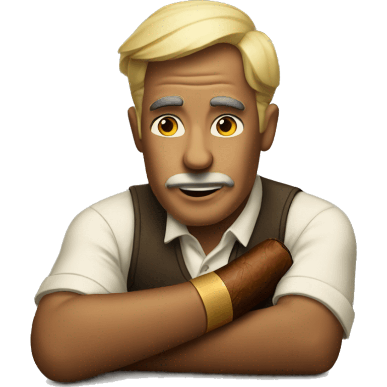 A cigar emoji