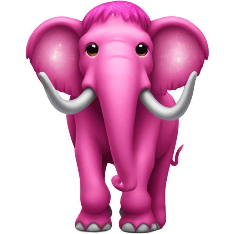 Pink mammoth with glitter  emoji