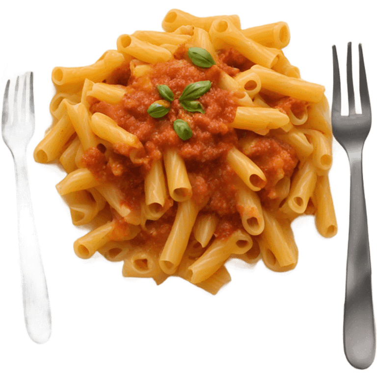 Pasta bolognese on a plate emoji