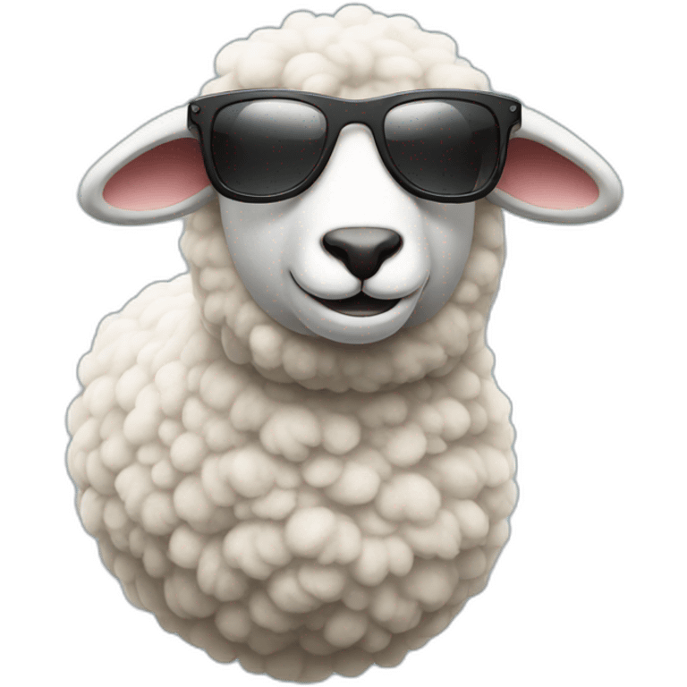 sheep with sunglasses  emoji