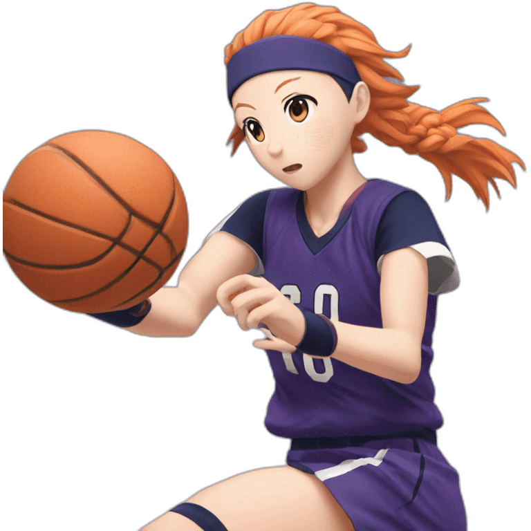 Shoyo Hinata is smashing a ball emoji