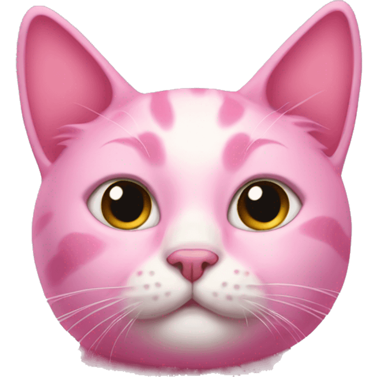 pink cat with spakles emoji