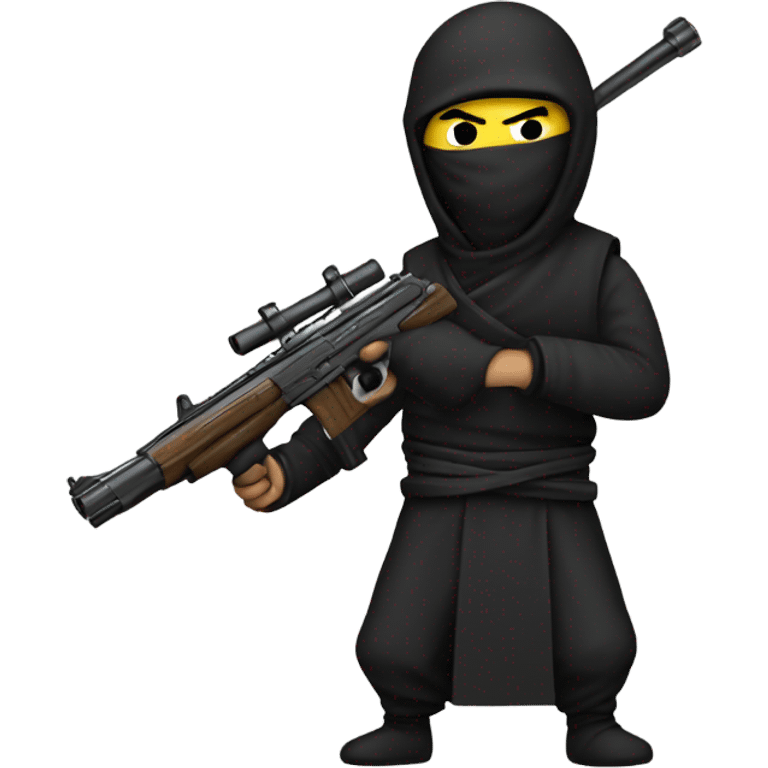 Ninja with a gun  emoji