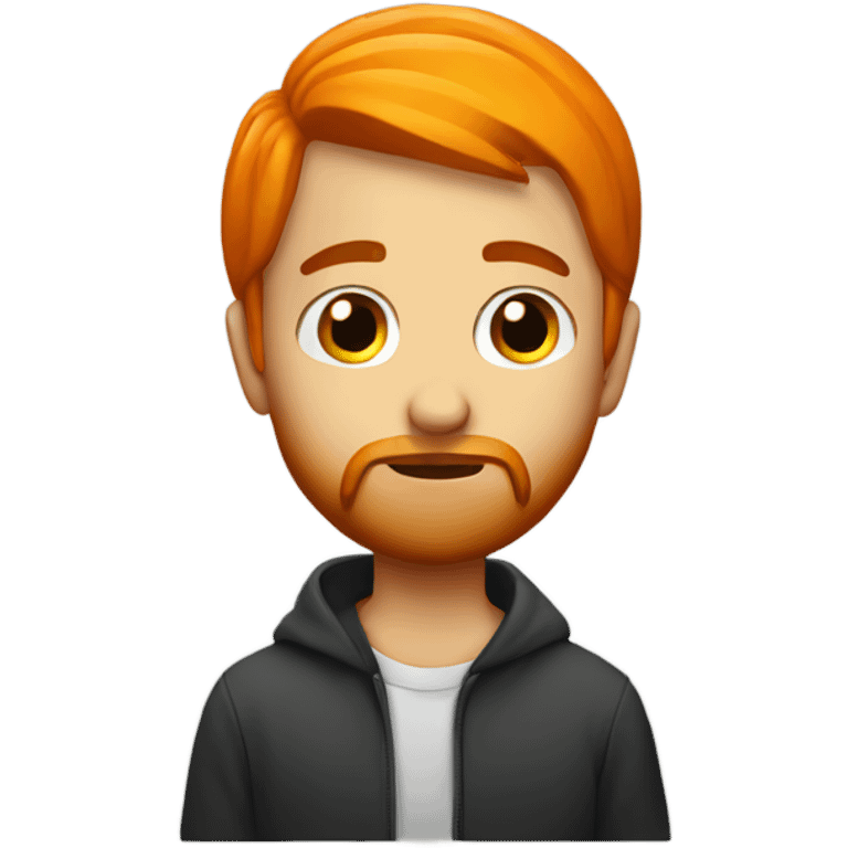 Young man with orange beard praying  emoji