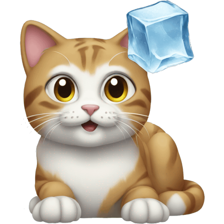 Cats with ice emoji