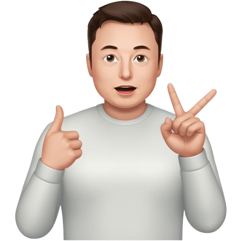 elon musk giving someone the finger, flipping them off, or flicking them off emoji