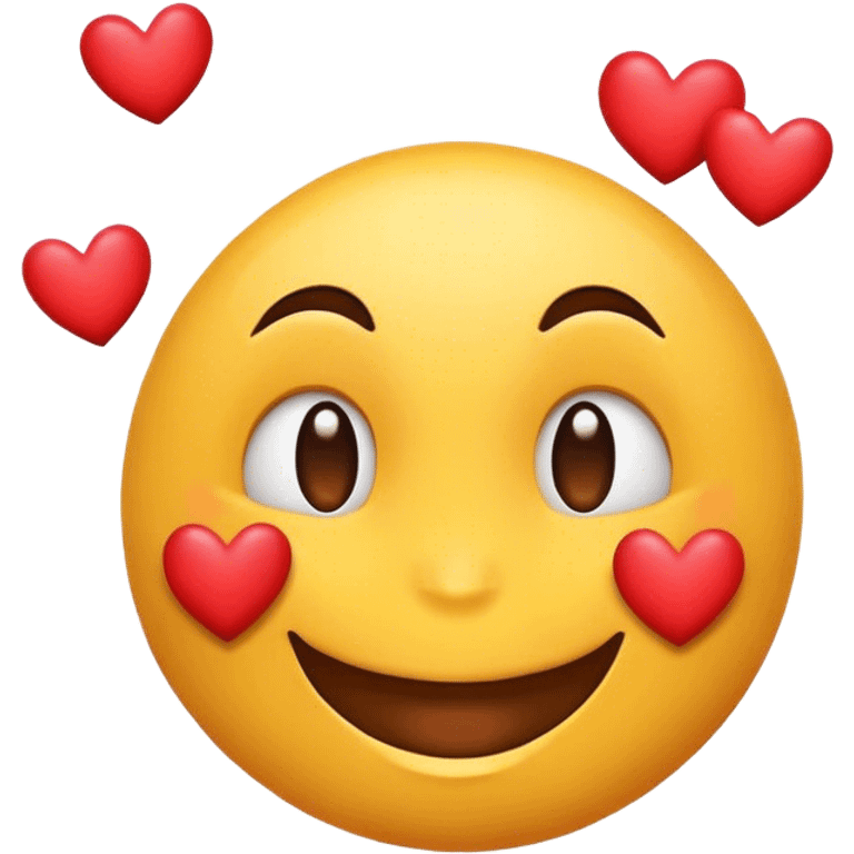 Happy face with hearts  emoji