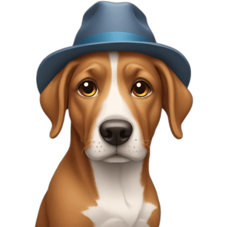 Dog wearing a hat emoji