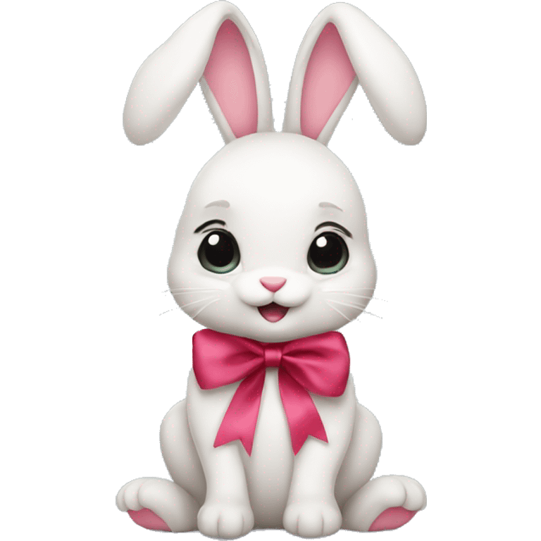 bunny with ribbon emoji