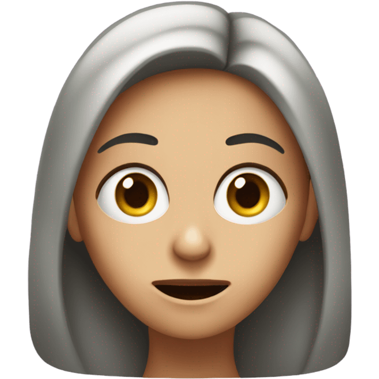 Woman being scared emoji