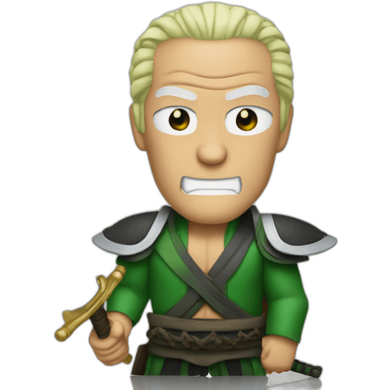 joe biden as zoro with three sword style one piece emoji