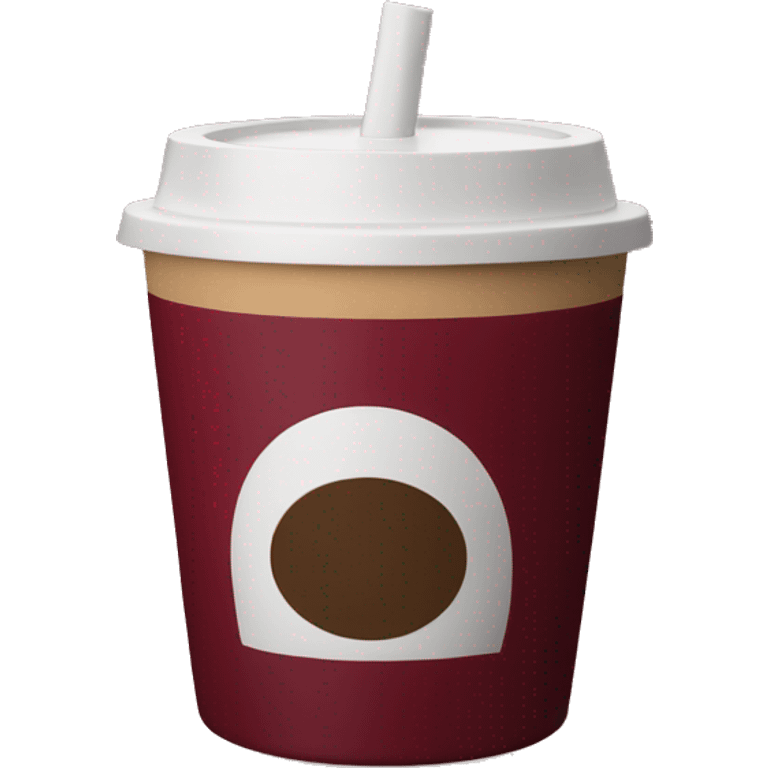 aesthetic burgundy TAKEAWAY coffee emoji