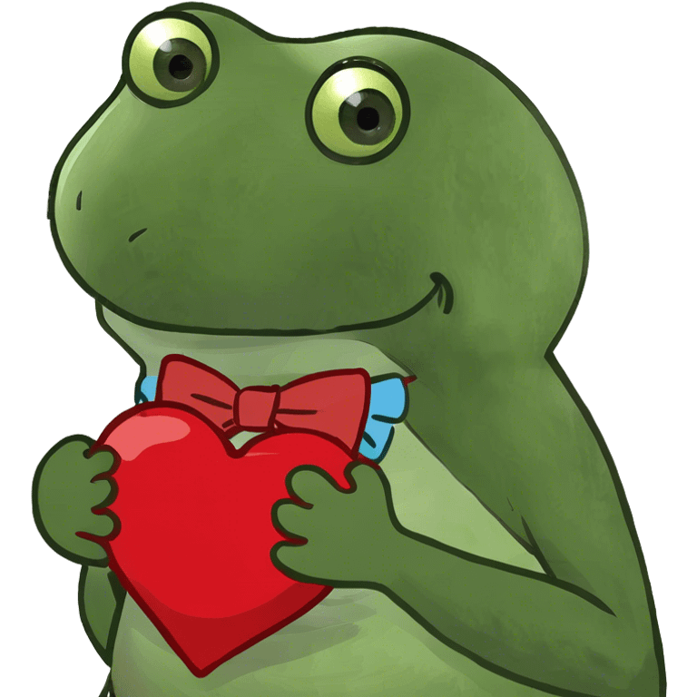 Bufo Holding a big red heart  emoji