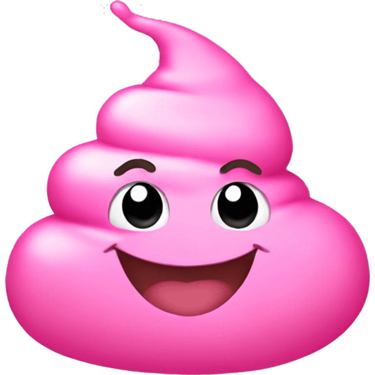 pink smiling poop emoji