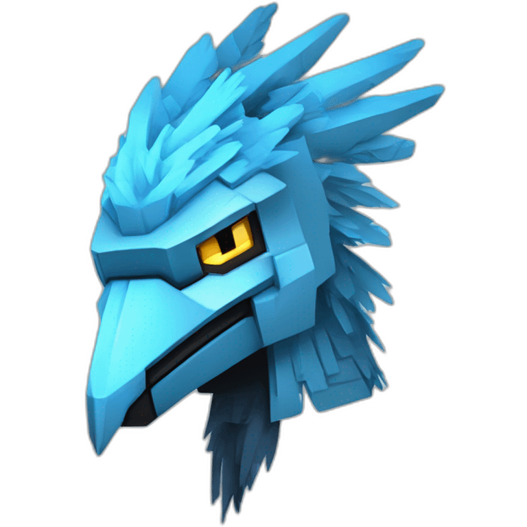 Minecraft Articuno Cyberpunk Head emoji