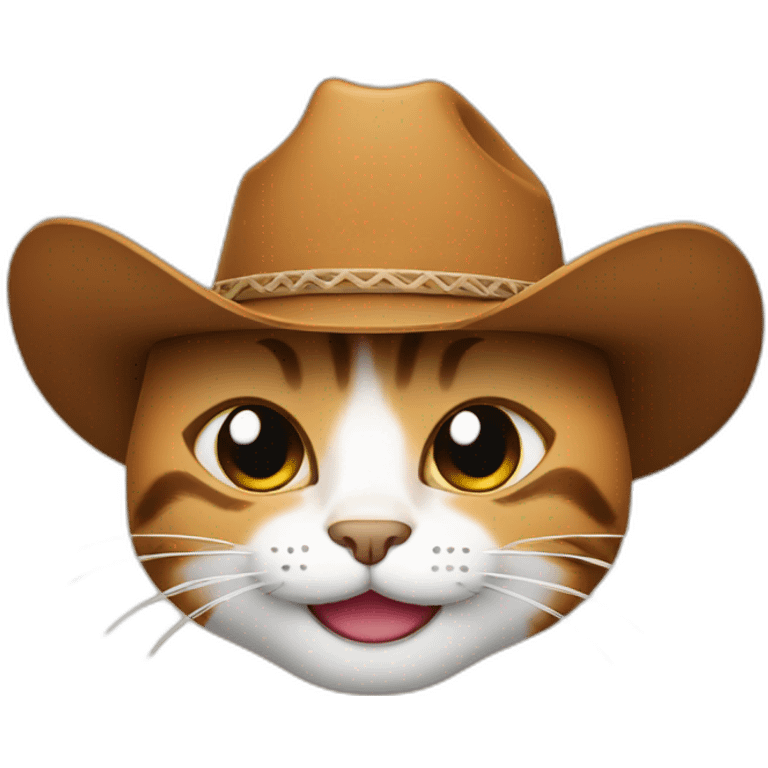 cat smiling with cowboy hat emoji