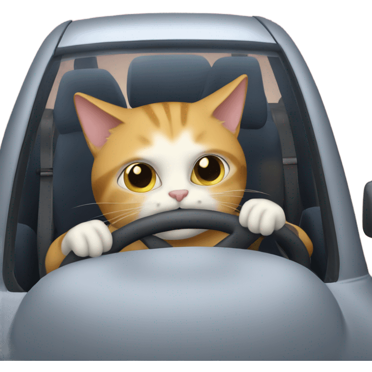 Cat driving a thousand miles per hour  emoji